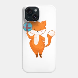 Cute cartoon fox in hand drawn style Phone Case