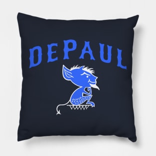 Retro DePaul Mascot Design Vintage Pillow