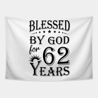 Blessed By God For 62 Years Tapestry