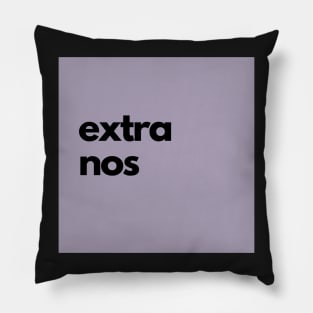 extra nos, purple Pillow