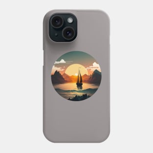 riding a boat to the adventure Phone Case