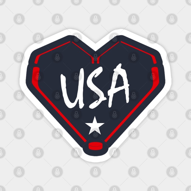 Heart of the USA Magnet by miniBOB