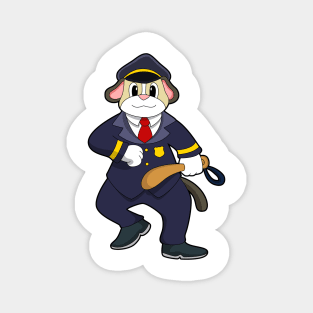 Dog as Police officer with Police uniform Magnet