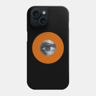 Halloween All Seeing Eye, Signs, and Omens - Orange and Black Phone Case