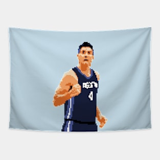 Luis Scola Pixel Fist Tapestry