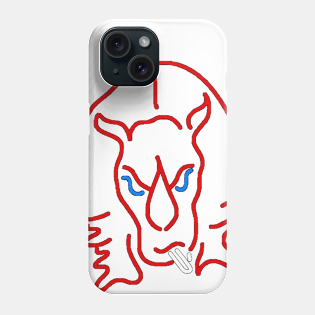 Red Rhino Phone Case by nate126
