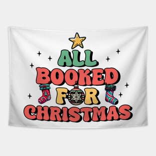 All Booked for Christmas Tapestry