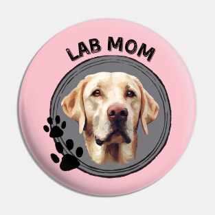 Lab Labrador Retriever Dog Mom Dog Breed Portrait Pin