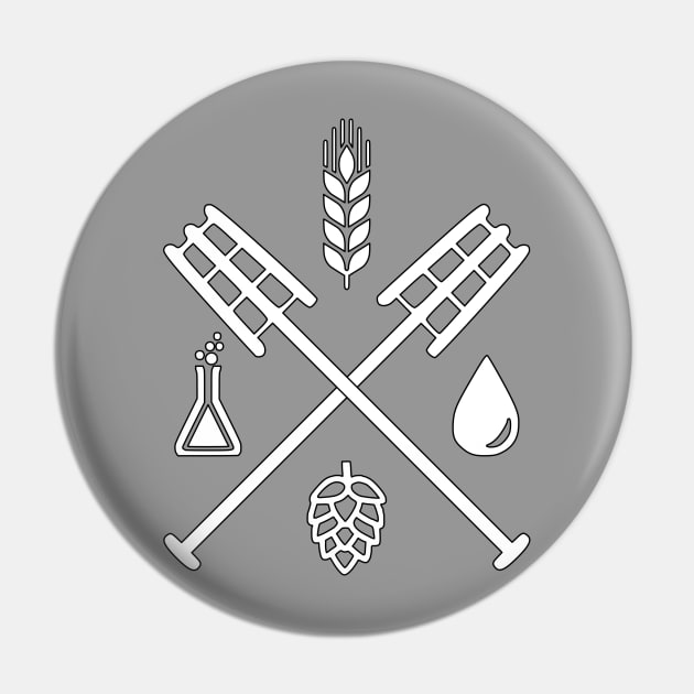Beer Ingredients Dueling Paddles [Light] Pin by PerzellBrewing
