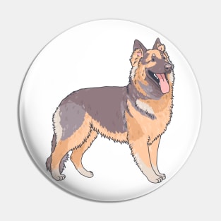 Long Haired German Shepherd Pin