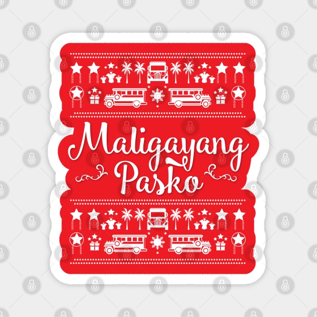 Maligayang Pasko Red Version Magnet by Design_Lawrence