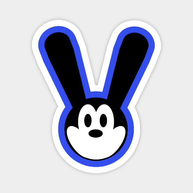 Minimal Shape Rabbit Magnet by NoirPineapple