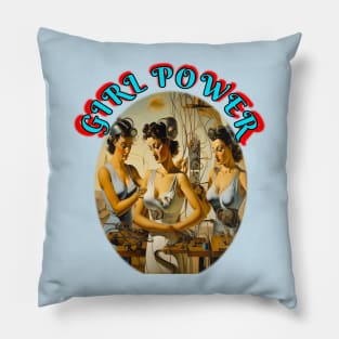 Girl Power retro Pillow