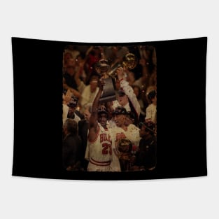 Scottie Pippen and Michael Jordan Championship Tapestry