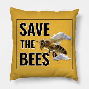 Save The Bees - Climate Change Activist Pillow