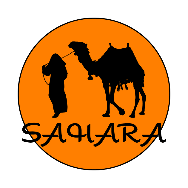 sahara morocco adventure orange sticker by TareQ-DESIGN