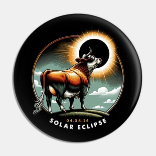 Sunlit Cow Eclipse: Fashionable Tee for Cow Lovers and Eclipses Pin