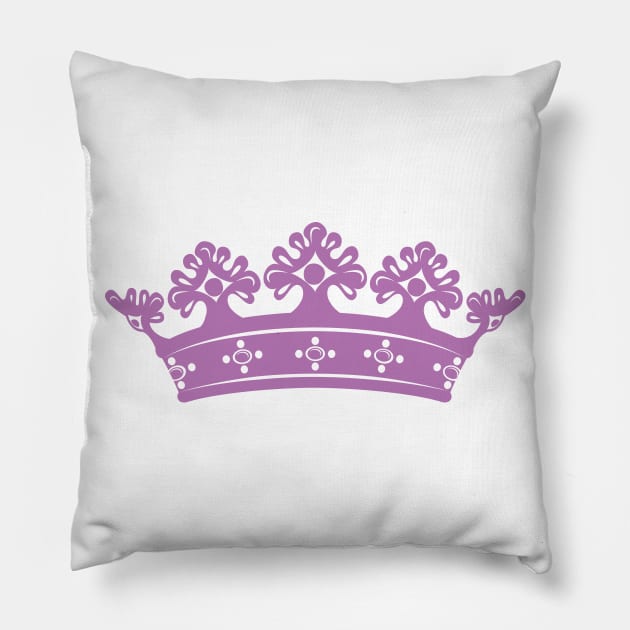 Purple Crown Pillow by SWON Design