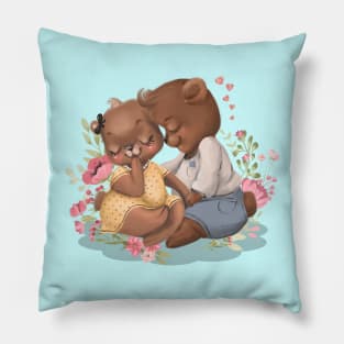 Romantic Bear Couple In Valentine Pillow