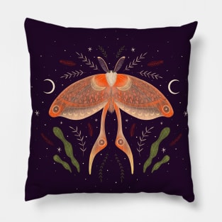 Wiccan witchcraft Moth and magic of night Pillow