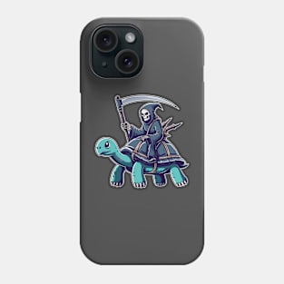 grim reaper ninja riding a turtle Phone Case