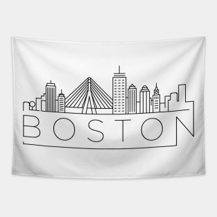 Boston Minimal Skyline Tapestry