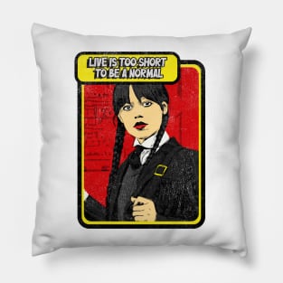 Wednesday comic art Pillow