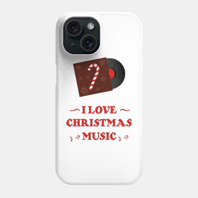 Funny I Love Christmas Music | Gift Ideas | Candy Cane Phone Case by Fluffy-Vectors