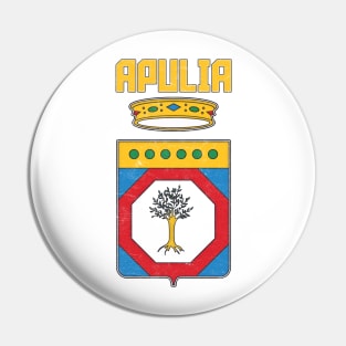 Apulia/Puglia Italy Region Coat of Arms Vintage Style Design Pin