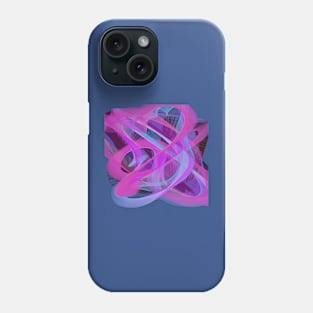 Pink fractal grid Phone Case