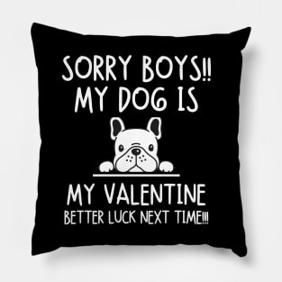 My dog is my valentine. Better luck next time!!! Pillow