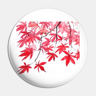 red maple leaves watercolor painting 2 Pin