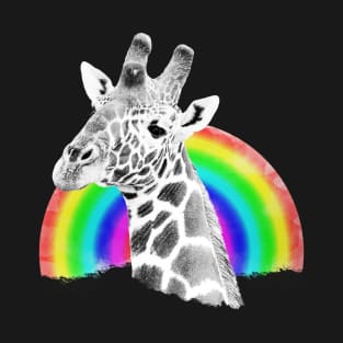 Giraffe with Rainbow - Wildlife in Africa T-Shirt