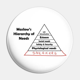 Maslow's Hierarchy of Sneakers Pin
