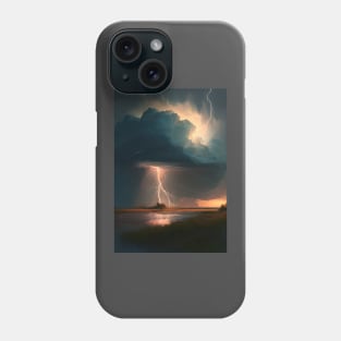 Thunder and Lightening Landscape Tee Phone Case