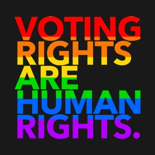 Voting Rights are Human Rights (rainbow 3) T-Shirt