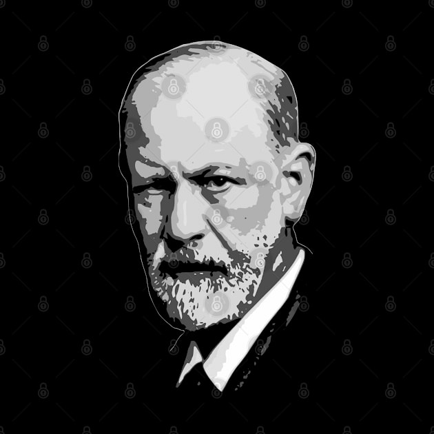 Sigmund Freud Black and White by Nerd_art