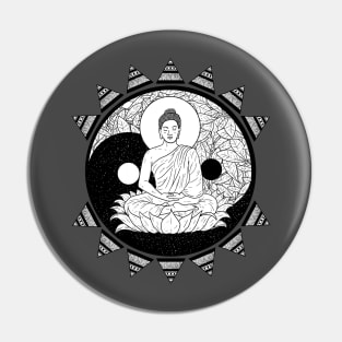 Ying and Yang Buddha Pin