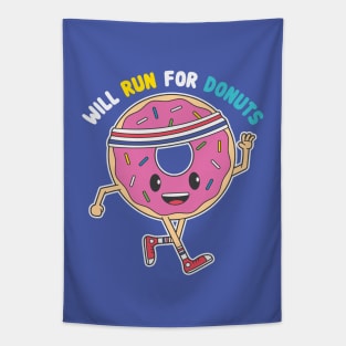 Will Run For Donuts Tapestry