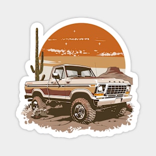 Ford Truck Vintage Highboy Design Desert Magnet