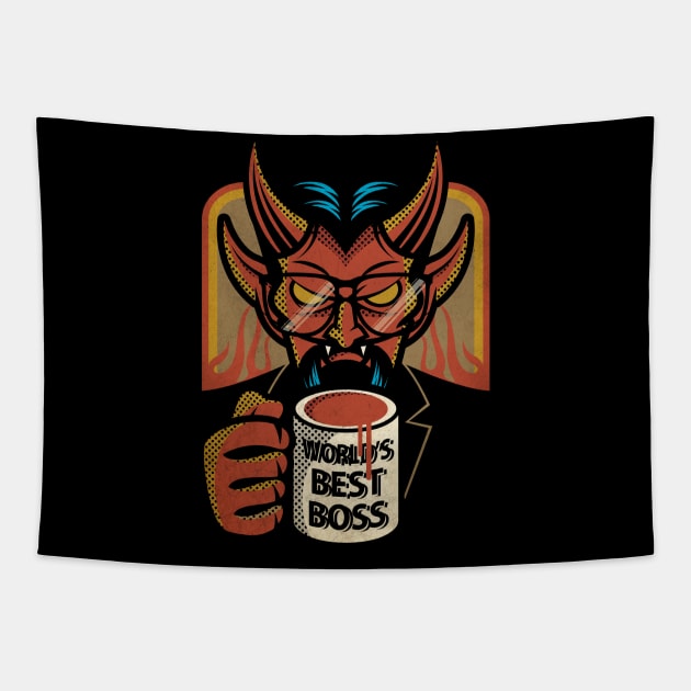 Best Boss Tapestry by jrberger