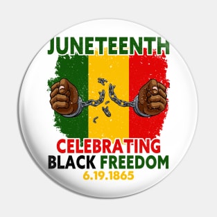 Juneteenth, Celebrating Black Freedom, 6-19-1865, Black History, Pin