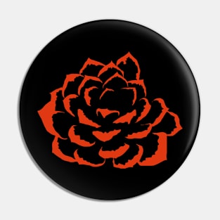 Succulent negative space cartoon Pin