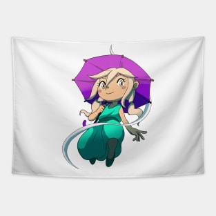 Girl with an Umbrella Tapestry