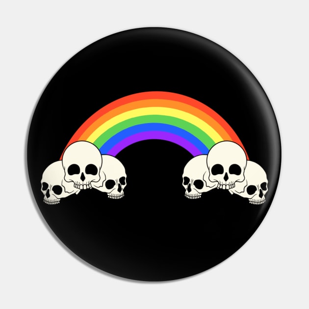 Skull Rainbow Pin by CandyAndy24