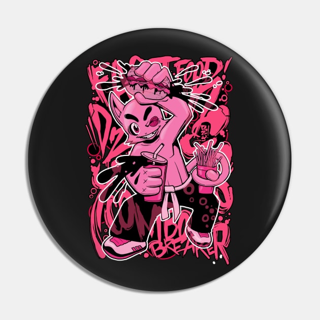 Fast Food Combo Breaker (hot pink) Pin by DZYNES