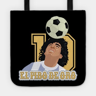 El Pibe de Oro - Diego Maradona Head Juggle Portrait for True Football Aficionados Tote