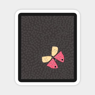 Butterfly on dark background Magnet