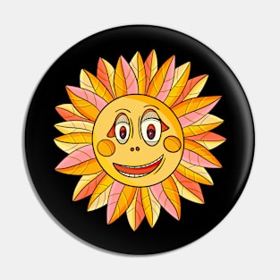 Happy Sunflower face Pin