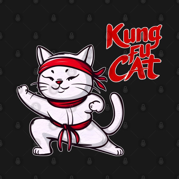 white cat kung fu cat master by KENG 51